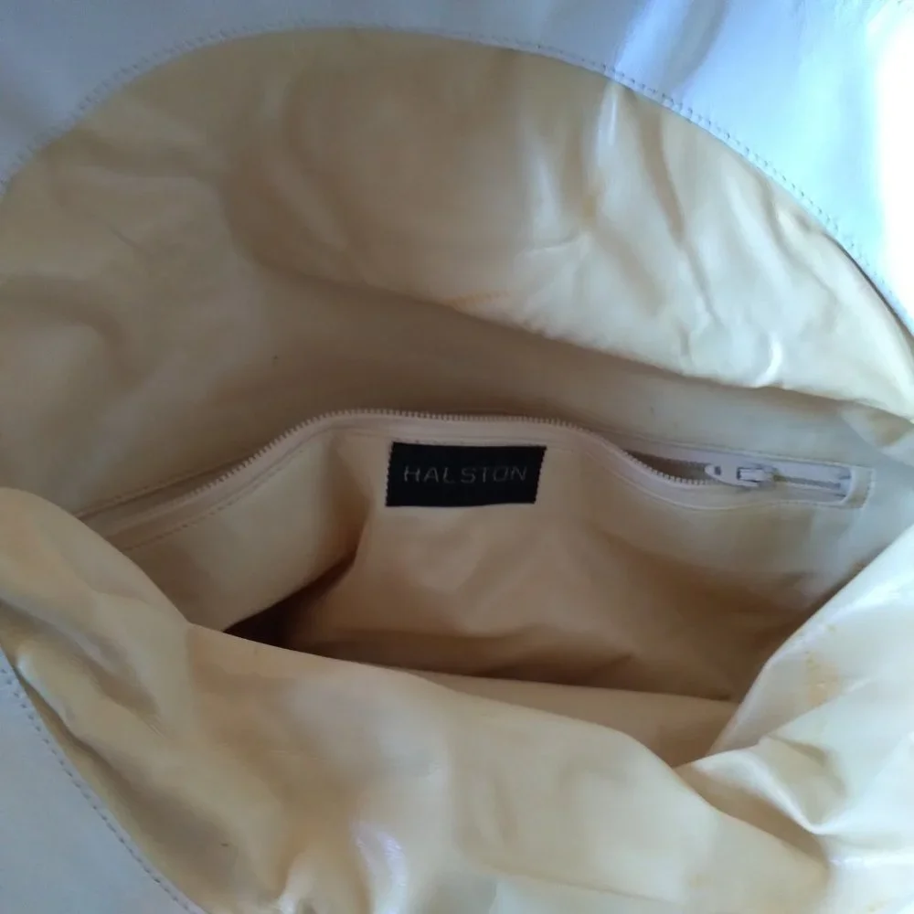 Halston White Leather Shoulder Bag | 13